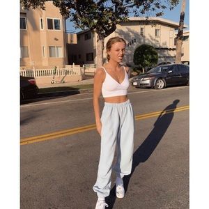 brandy melville blue Rosa sweatpants